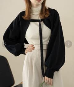 【hinari】【美品】ギャザーベルトボレロカーデのサムネイル