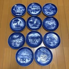 【スタンド付】ロイヤルコペンハーゲン イヤープレート　1997〜2007年11枚 スタンド付】ロイヤルコペンハーゲン イヤープレート 1997〜2007年11枚