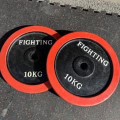ファイティングロード 28mm径ラバープレート 10kg×2枚 アイロテック