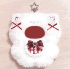 ちびぐるみ にじぱぺっと ぬい服 10cm 白 ねこ 赤 スタイ 着ぐるみ