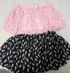 アイスクリーム柄スカート 2枚セット 130cmのサムネイル