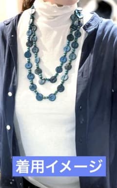 アジアンネックレス　ターコイズ　グリーン　深緑のサムネイル