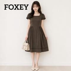 美品 フォクシー ニューヨーク 半袖ワンピース ダークブラウン 38