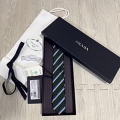 【新品フルセット】PRADA シルクネクタイ 箱・紙袋・リボン・AURA保証付のサムネイル