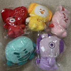 BT21 Rainbow Color Bean Doll Plush Toy Set of 5