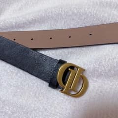 Darich ダーリッチ Dモチーフレザーベルト 黒のサムネイル