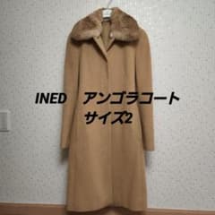INED　アンゴラコート　キャメル　9号　M　サイズ2のサムネイル
