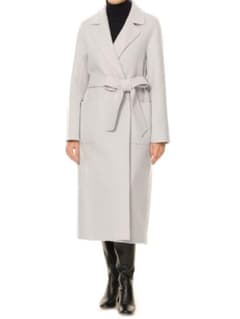 タグ付き新品☆Mプルミエ ラムダブルクロスロングテーラードコート 34