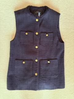 【美品】GREEN LABEL RELAXING ダークネイビー ベストのサムネイル