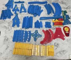 プラレール レール大量 まとめ売り ポイント多数 坂レール/橋脚/情景パーツ付きのサムネイル