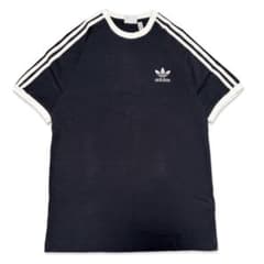 adidas originals スリーストライプス Tシャツ 黒 L リンガーのサムネイル