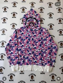 BAPE 広州限定 Separate camo シャーク パーカー APEのサムネイル