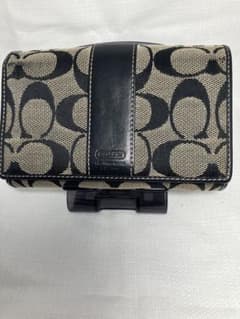 COACH シグネチャー 二つ折り財布 ブラックのサムネイル