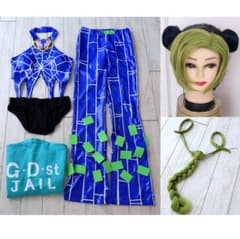 미사용 조조의 기묘한 모험 공조 서륜 6부 스톤 오션 의상+가발