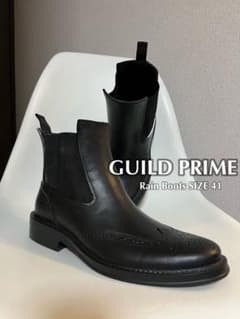 GUILD PRIME ギルドプライム サイドゴア レインブーツ 黒 41