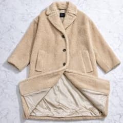 美品 MaxMara テディベアコート TEDDY VEBER L エクリュ - メルカリ