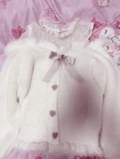 ♥LIZLISA レイヤード風肩あきニット ホワイト♥のサムネイル