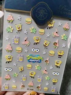 ネイルシール　ぷくっと可愛いスポンジボブ④！のサムネイル