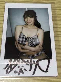 鈴村あいり　サイン入りチェック柄ビキニチェキのサムネイル