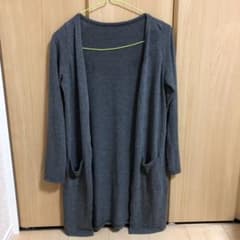 ロングカーディガン グレー Fサイズのサムネイル