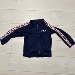 FILA フィラ キッズ ラッシュガード 100 ネイビー長袖 ジップアップ水着のサムネイル