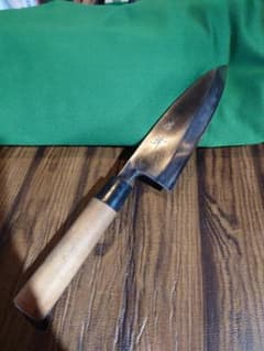 信靖 出刃包丁 18cm 180mm 再生品 白紙 安来鋼 信靖 出刃包丁 18cm 180mm 再生品 白紙 安来鋼 - メルカリ
