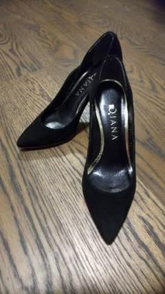 DIANA パンプス 23 黒×赤のサムネイル