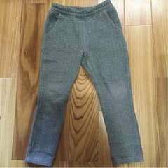 ラーゴム 裏起毛パンツ ヘンリーボーン 110 チャコールのサムネイル