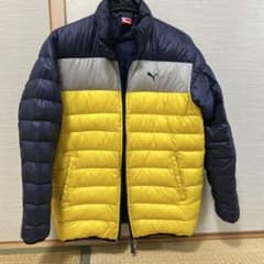 160 Puma ダウンジャケット イエロー・グレー・ネイビーのサムネイル