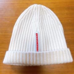 LUNA ROSSA ニット帽 ウール100％ アイボリー 美品のサムネイル