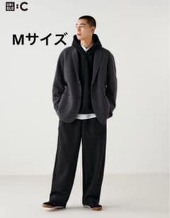 UNIQLO C スウェットワイドパンツ ブラック Mサイズ 丈長めのサムネイル