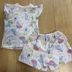 90センチ　ディズニープリンセス　セットアップ　ピンク　女の子のサムネイル
