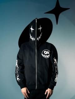 FLEXHOODxBLACK8MOB FULL ZIP HOODIE パーカーM - メルカリ