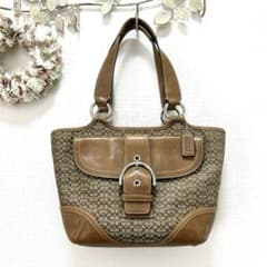 COACH コーチ　ハンドバッグ シグネチャー 7081 ブラウンのサムネイル
