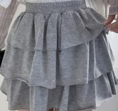 グレー ティアード ミニスカートのサムネイル