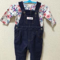 値下げ中！早いものがち！☆Carters デニム風オーバーオールセット☆美品のサムネイル
