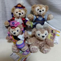 ダッフィー シェリーメイ ぬいぐるみ バッジ キーホルダー デニム