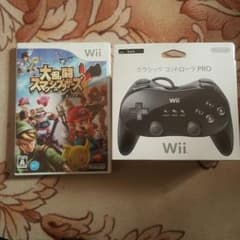 【超美品】Wii クラシックコントローラー&大乱闘スマッシュブラザーズXのサムネイル