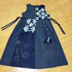 古布リメイク 絵絣 雪ん子絣 書生絣、久留米絣からパッチワーク
