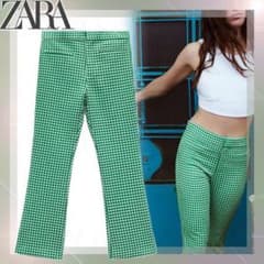 ギンガムチェックミニフレアパンツ　ZARAのサムネイル