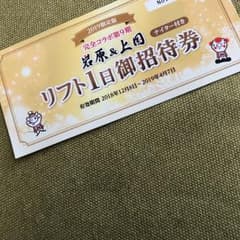 リフト券   岩原&上岡ナイター付きリフト１日券のサムネイル