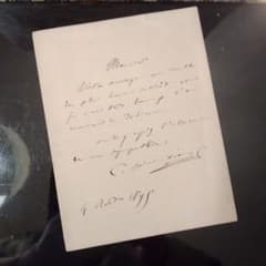 サン・サーンス　直筆署名入り書簡　1895年 「直筆証明書」付き セール（7日まで） サン・サーンス 直筆署名入り書簡「直筆証明書