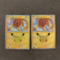 Pokemon card Pikachu 2-piece set