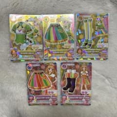 アイカツ ホログラムカード 5枚セット ライムドリーム＆アプリコットドリームのサムネイル