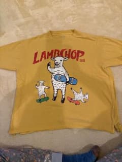 グラニフ　LAMBCHOP SB スケートボード プリント Tシャツ イエローのサムネイル