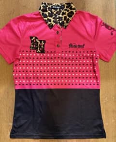 Birdie hunt レディース ポロシャツ ヒョウ柄 サイズMのサムネイル