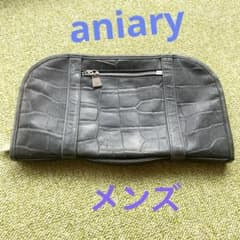 aniary メンズクラッチバッグ　クロコ型押しのサムネイル