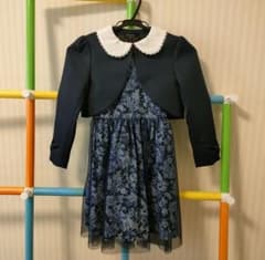アリサナ フォーマル 入学式 卒園式 130cm ワンピース ボレロ ネイビーのサムネイル