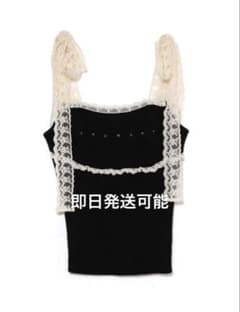 す*可様 andmary Lil lace knit tops black ANDMARY Lil lace knit tops black - メルカリ