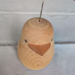 木製 小鳥の置物 小物入れ　貯金箱 - 4